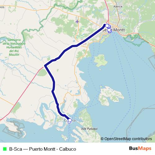 B-Sca bus Line Map