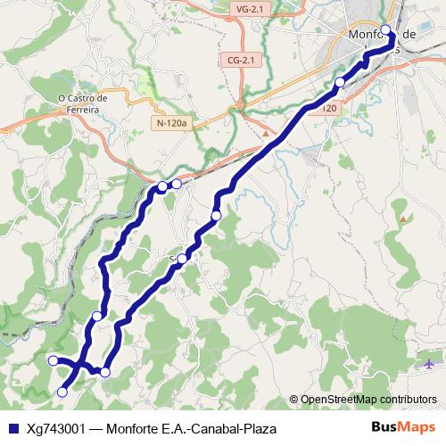 Xg743001 bus Line Map