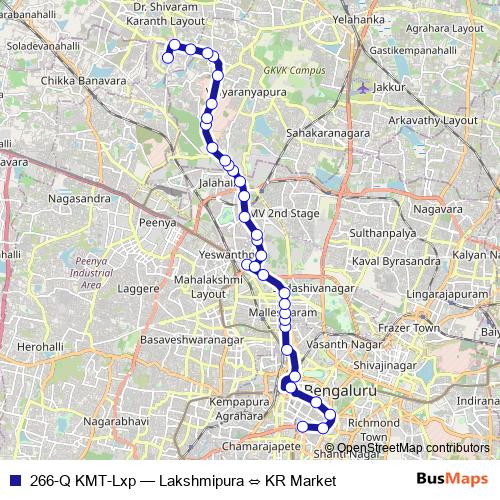 266-Q KMT-Lxp bus Line Map
