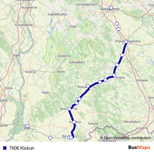 7806 Kiskun rail Line Map