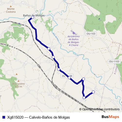 Xg615020 bus Line Map
