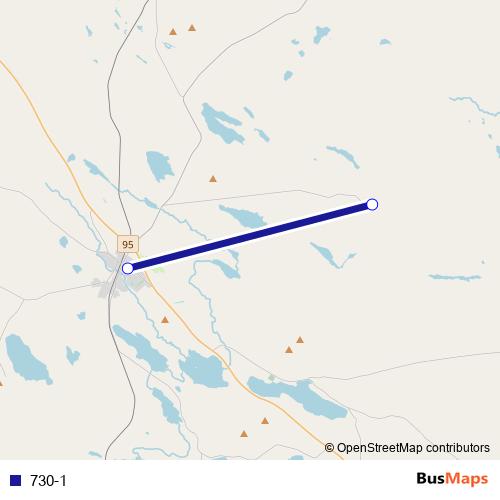 730-1 bus Line Map