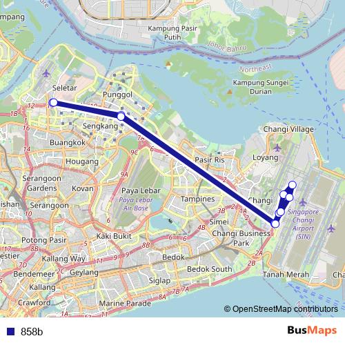 858b bus Line Map