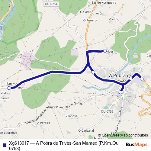 Xg613017 bus Line Map