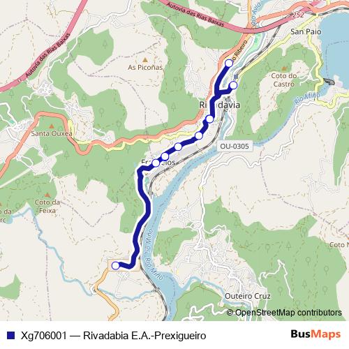 Xg706001 bus Line Map