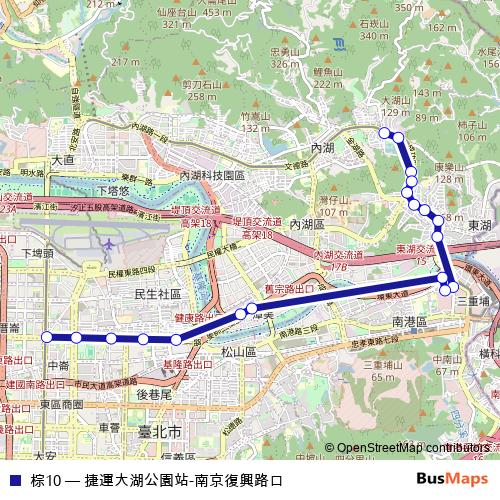 棕10 bus Line Map