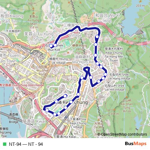 NT-94 bus Line Map