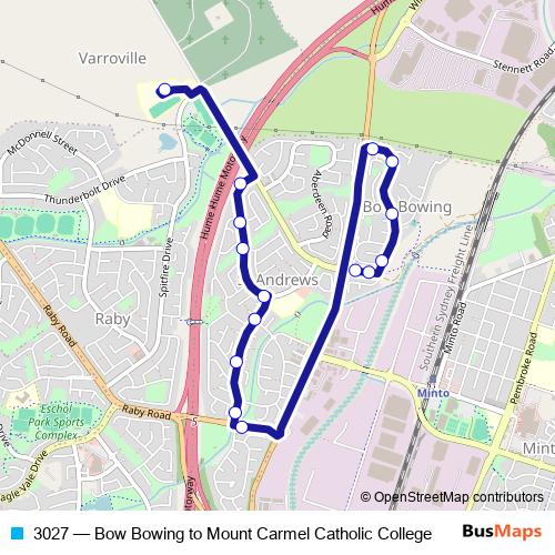 3027 bus Line Map