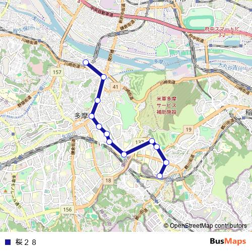 桜２８ bus Line Map