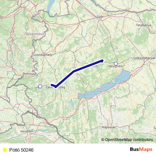 Pótló 50246 bus Line Map