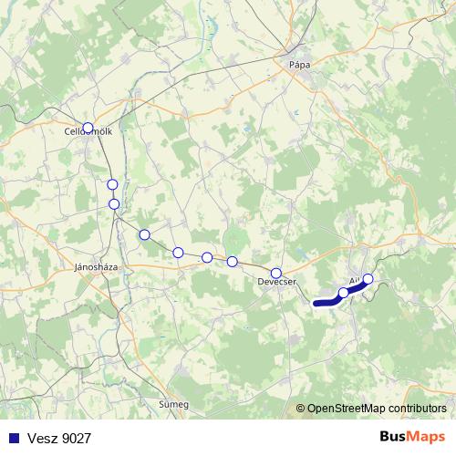 Vesz 9027 rail Line Map