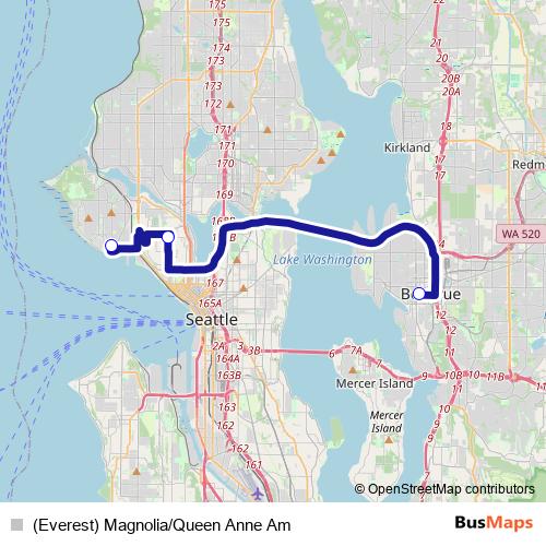 (Everest) Magnolia/Queen Anne Am bus Line Map