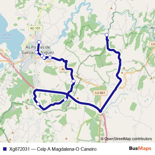 Xg872031 bus Line Map