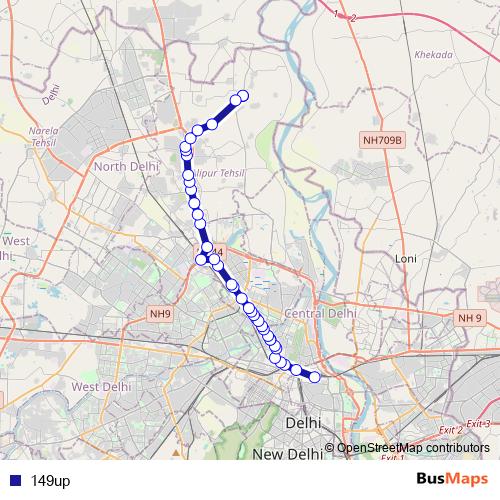 149up bus Line Map