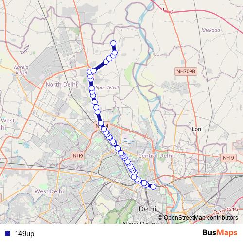 149up bus Line Map