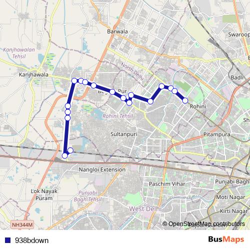 938bdown bus Line Map
