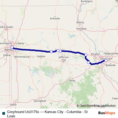 Greyhound Us0175s bus Line Map