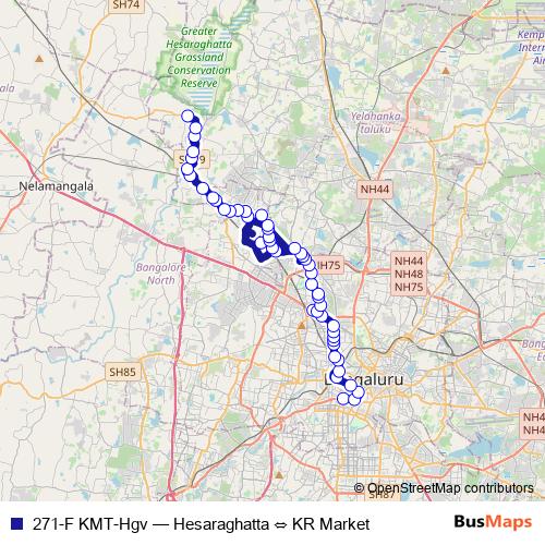 271-F KMT-Hgv bus Line Map