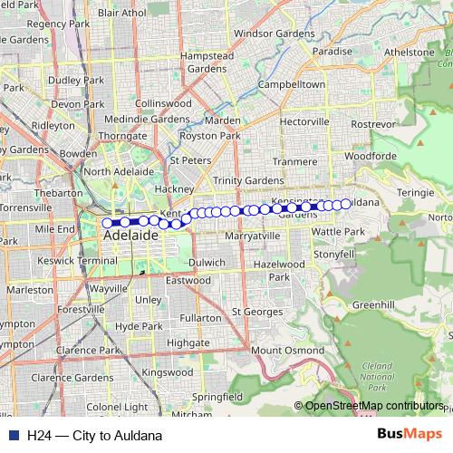 H24 bus Line Map