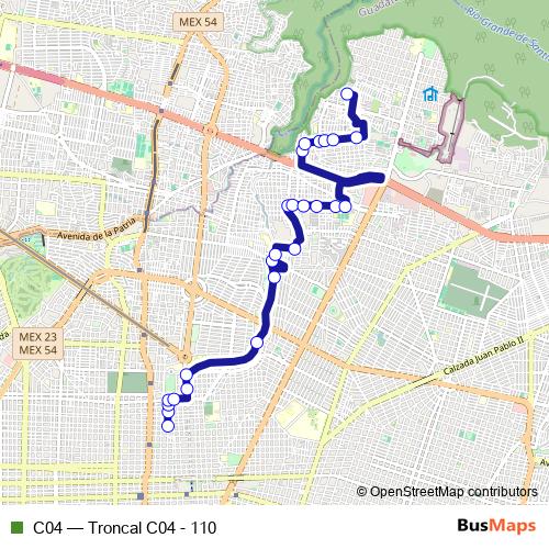 C04 bus Line Map
