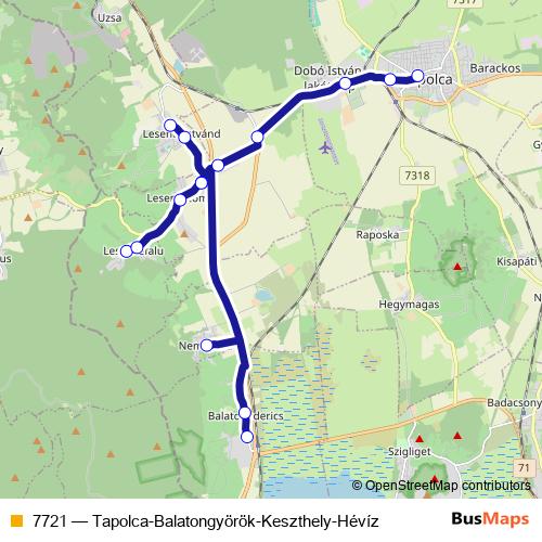7721 bus Line Map