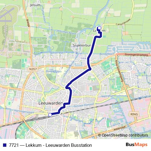 7721 bus Line Map
