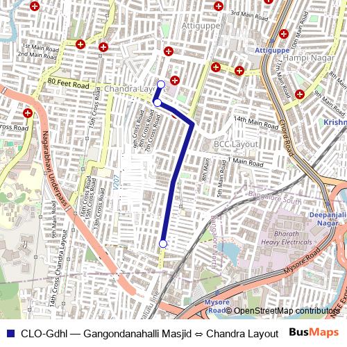 CLO-Gdhl bus Line Map