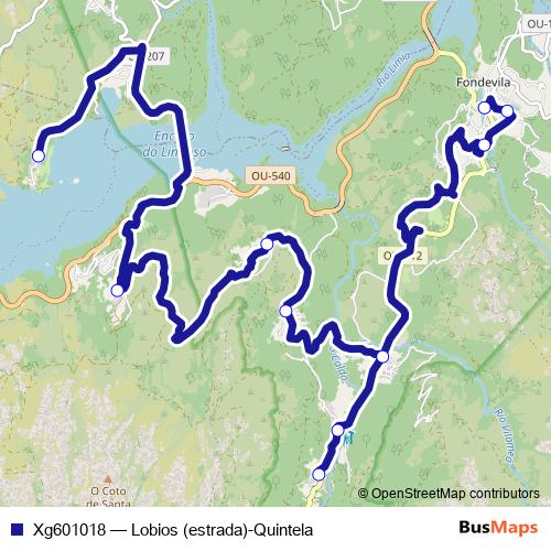 Xg601018 bus Line Map