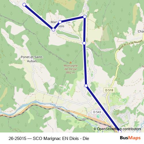 26-25015 bus Line Map