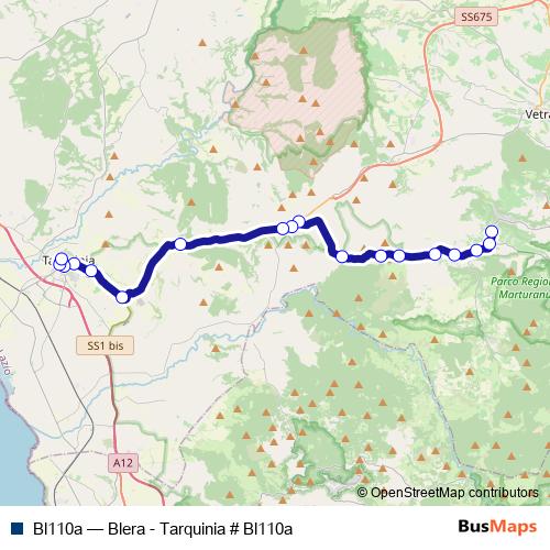 Bl110a bus Line Map