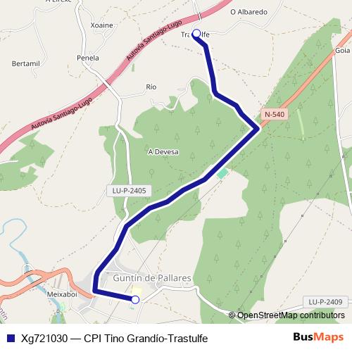 Xg721030 bus Line Map