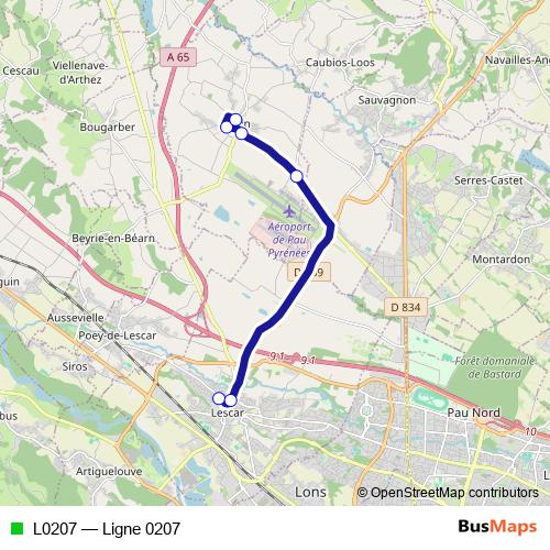 L0207 bus Line Map