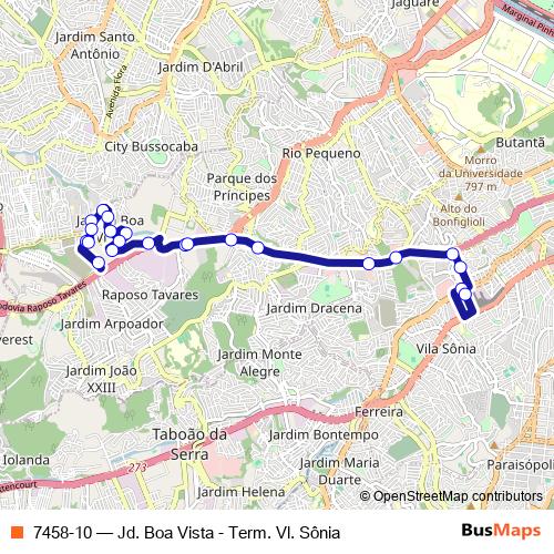 7458-10 bus Line Map