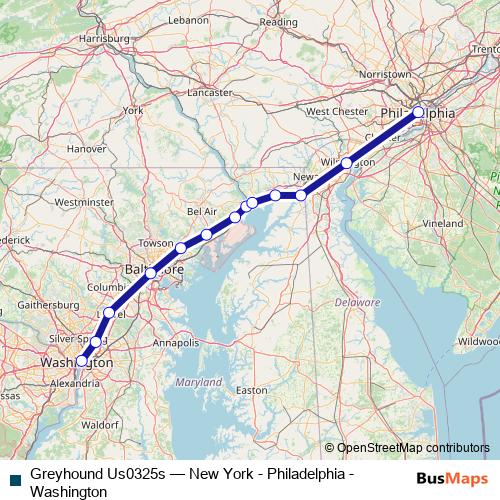 Greyhound Us0325s bus Line Map