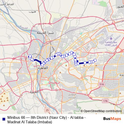 Minibus 66 bus Line Map
