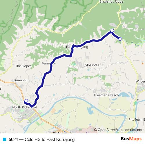 5624 bus Line Map
