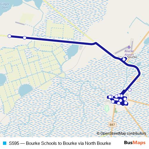 S595 bus Line Map