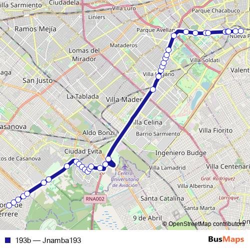 193b bus Line Map