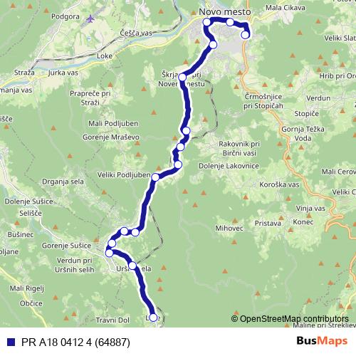 PR A18 0412 4 (64887) bus Line Map