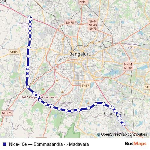 Nice-10e bus Line Map