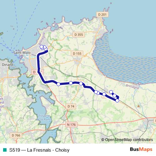S519 bus Line Map