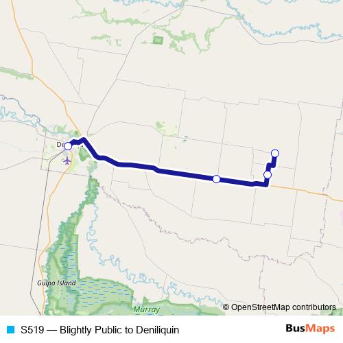 S519 bus Line Map