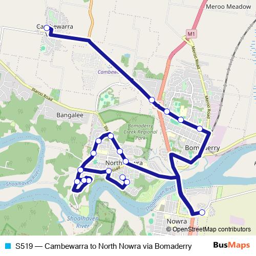 S519 bus Line Map