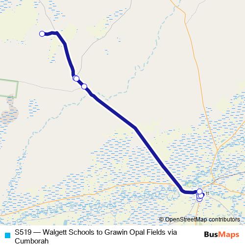 S519 bus Line Map