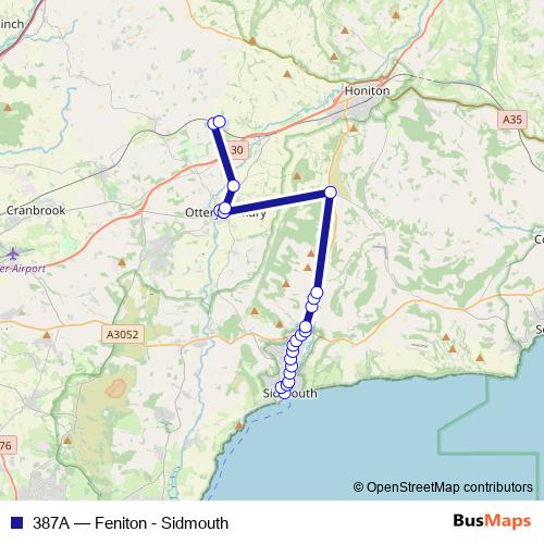387A bus Line Map