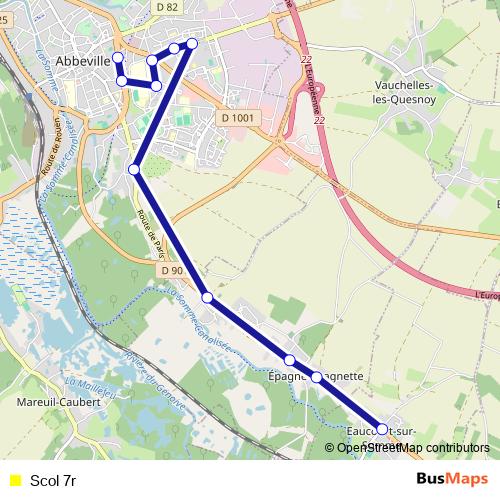 Scol 7r bus Line Map