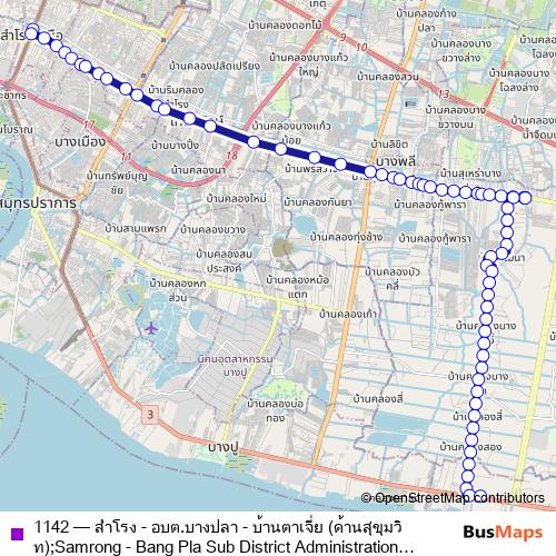 1142 bus Line Map
