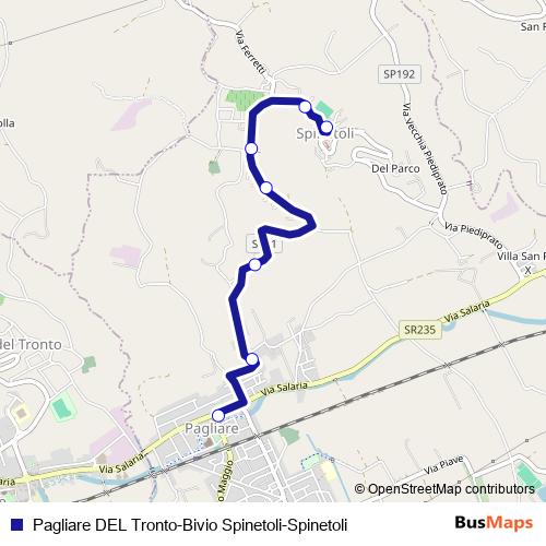 Pagliare DEL Tronto-Bivio Spinetoli-Spinetoli bus Line Map