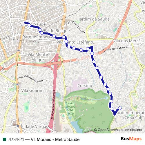 4734-21 bus Line Map