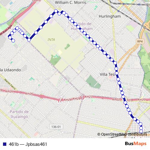 461b bus Line Map